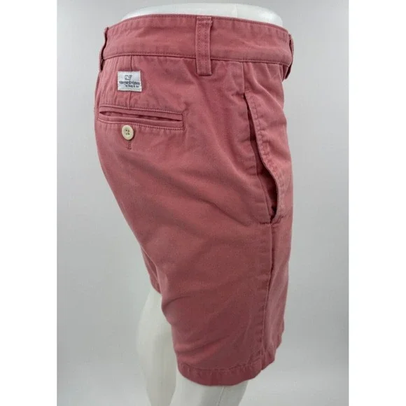 Vineyard Vines Men's Flat Front Club Shorts Size 32 Salmon Summer - Picture 9 of 11